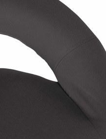 Conjunto de 2 bancos de bar Olinda em tecido e com estrutura cromada 52 x 77-97 x 47 cm Cinzento escuro