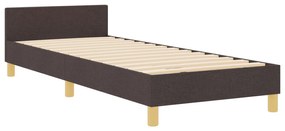 Estrutura de Cama vidaXL Castanho Escuro 90x190 cm Tecido