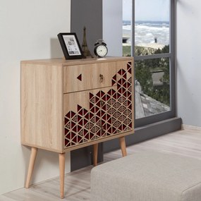 Cômoda Trio – Carvalho Sonoma – 80x90x40 cm