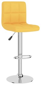 Bancos de bar 2 pcs tecido amarelo mostarda