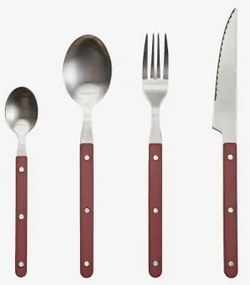 Conjunto De Talheres De 16 Peças Em Aço Inoxidável Tirvola Castanho Moka Intenso - Sklum
