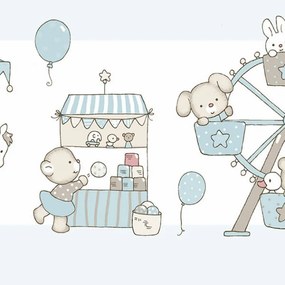 Papel Infantil LULLABY 240-4 Carousel verde menta