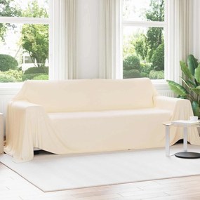 vidaXL Cobertor Creme 350 x 270 cm Lã