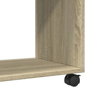 Mesa de apoio c/ rodas derivados de madeira carvalho sonoma