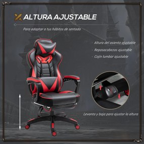 Cadeira de escritorio gaming ergonômica Altura ajustável Reclinável En