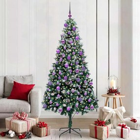 vidaXL Árvore de Natal Artificial Verde 210 cm PVC, Aço e Plástico