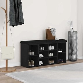 Banco de Armazenamento vidaXL Madeira de Carvalho Preto 100x30x48 cm