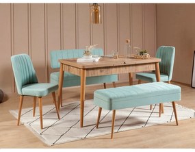Conjunto de Mesa de Jantar Extensível e Cadeiras Vina – Pinho Atlântic