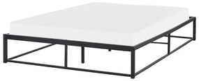 Cama de casal em metal preto 140 x 200 cm VIRY Beliani