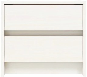 Mesa de cabeceira 40x31x35,5 cm madeira de pinho maciça branco