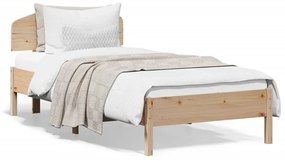 vidaXL Cama sem colchão 100x200 cm madeira de pinho maciça
