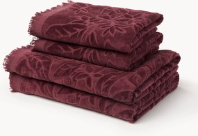 Conjunto de toalhas em veludo Rosaria, vários tamanhos