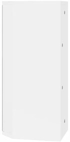 Armário espelhado de canto p/ casa de banho 30x24x60 cm branco