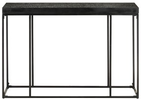 Mesa consola 110x35x76 cm acácia maciça e mangueira preto