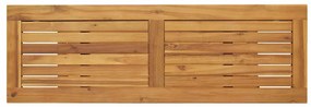 Mesa Externa Natural e Preta 35x110x75 cm em Madeira Maciça e Aço