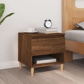 Mesa cabeceira 50x46x50 cm derivados madeira carvalho castanho