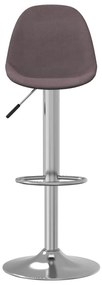Bancos de bar 2 pcs tecido cinzento-acastanhado