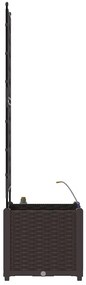 Jardineiras de Jardim 1 pc Castanho 40 x 40 x 142 cm Plástico