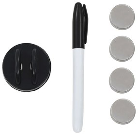 Quadro branco magnético em vidro para parede 100x60 cm