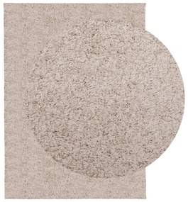 Tapete shaggy de pelo alto PAMPLONA 140x200 cm bege