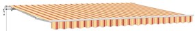 Toldo Retrátil Amarelo e laranja 450 × 350 cm amarelo e laranja