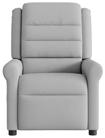 Poltrona massagens reclinável elétrica tecido cinzento-nublado