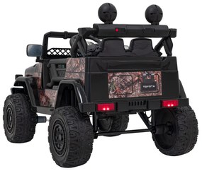 Jipe elétrico para Crianças Toyota FJ Cruiser 12V 4x4, Rodas Espuma EVA, Assentocouro ecológico Preto Camuflado
