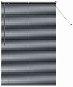 Persiana de Janela Cinzento-escuro 80 x 130 cm Alumínio