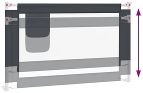 Barra segurança p/ cama infantil tecido 120x25 cm cinza-escuro