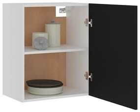 Armários de parede “Lyon” 2 pcs derivados madeira preto