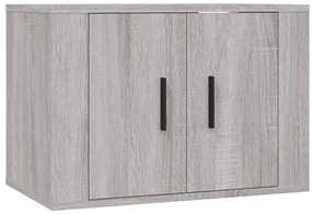 Conjunto móveis de TV 2 pcs madeira processada sonoma cinza