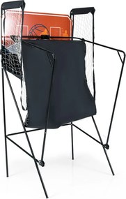Jogo Arcade de Basquetebol Dobrável Máquina de Cesto de Basquetebol para Crianças com 8 Modos Marcador Eletrónico e Efeitos Sonoros Jogo Preto