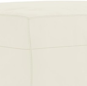 4 pcs conjunto de sofás com almofadões veludo cor creme