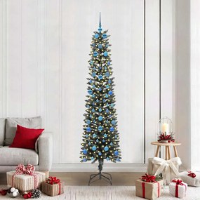 vidaXL Árvore de Natal Artificial Verde 210 cm PVC, Plástico e Aço