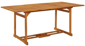 Mesa de jantar p/ jardim 180x90x75 cm madeira de acácia maciça