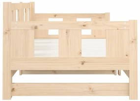 Estrutura sofá-cama de puxar 2x(90x200) cm pinho maciço