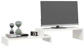 Suporte para monitor (52-101)x22x14 cm pinho maciço branco