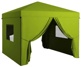 Tenda Dobrável 3x3 m Tenda de Jardim com 4 Paredes Laterais 2 Janelas