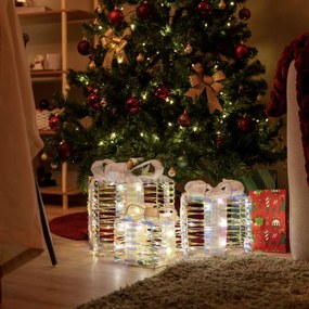 Conjunto de 3 presentes de Natal arco-íris incluindo LED - Niji