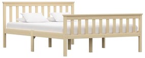 vidaXL Estrutura de cama em pinho maciço 140x200 cm cor natural