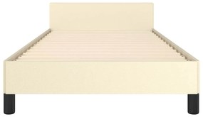 Estrutura cama c/ cabeceira sem colchão 90x200 cm creme