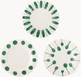 Pratos de pequeno-almoço pintados à mão Linora, conjunto de 3