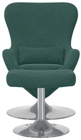 Cadeira Ovo 2 pcs Verde-escuro Médio Tecido