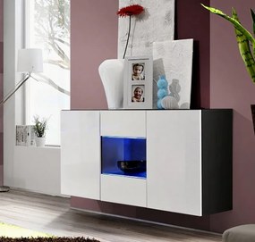 Aparador colgante de diseño Nerea A2 negro con blanco