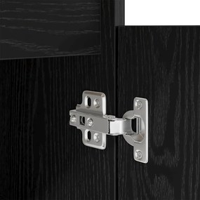 Mesa vidaXL Preta em Carvalho 140x49x76 cm em Madeira Engenharia