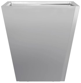 Vaso/floreira de jardim 2 pcs 30x30x30 cm aço galvanizado