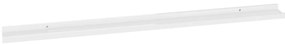 Prateleiras de parede 4 pcs 115x9x3 cm branco brilhante