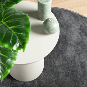 Tapete de pelo curto OVIEDO Ø 120 cm antracite