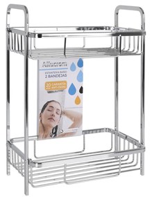 Estante Banho Allucrom 2 Bandejas 29X18X40CM