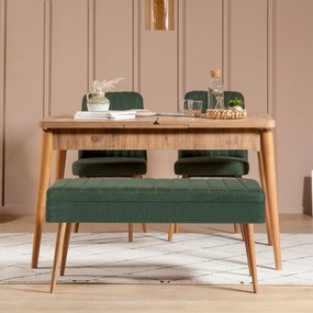 Conjunto de Mesa de Jantar Extensível Vina – Pinho Atlântico – Tamanho